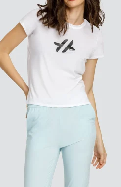 Bijou Top - Chalk White with Logo