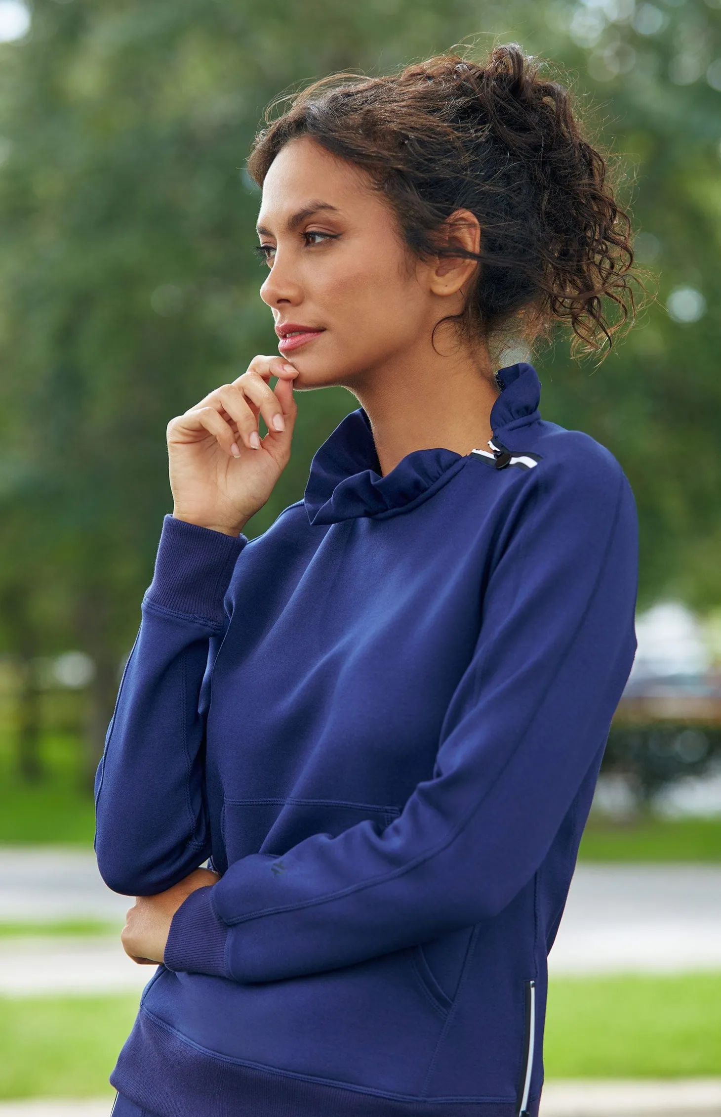 Condoleezza Navy Blue Pullover