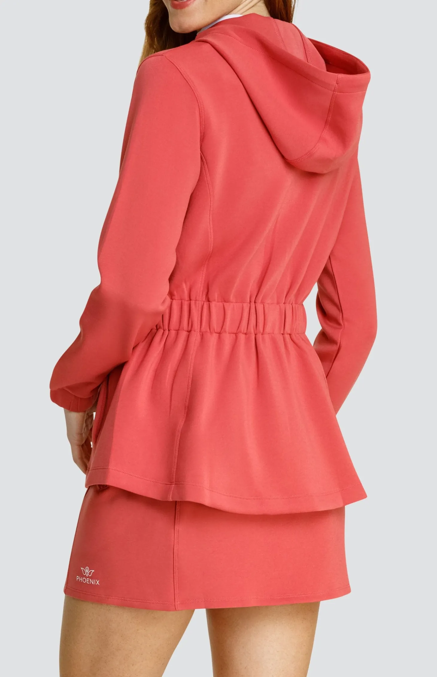 Robyn Hooded Jacket - Cherry Rose