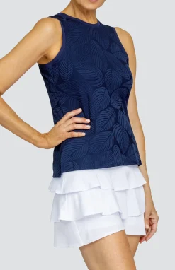 Zeta Tank - Fading Leaves Navy