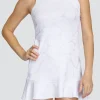 Zinnia 32" Dress - Fading Leaves Chalk